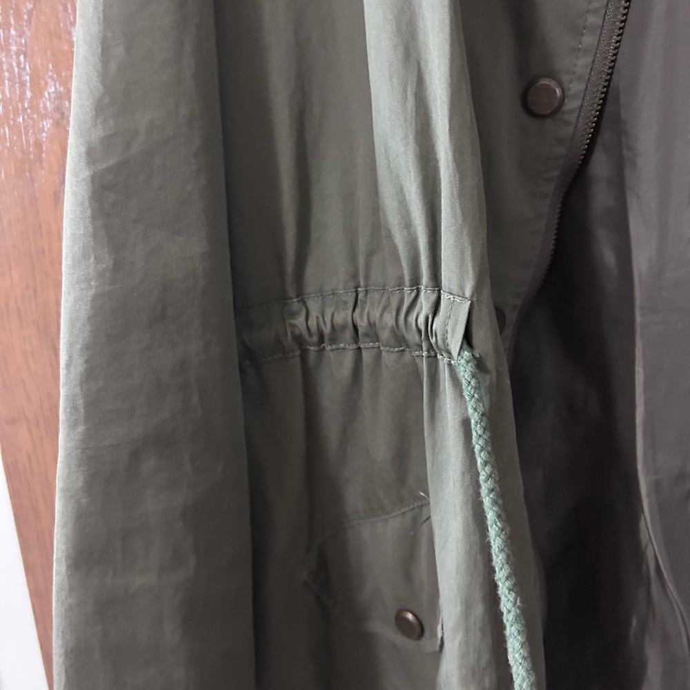 Olive Green Utility Jacket with Hood woman’s small - Picture 5 of 6